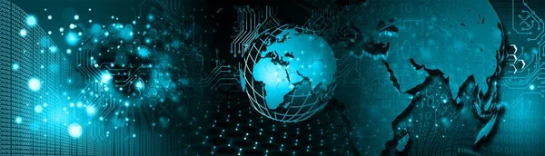 ikili kod ve dünya ile soyut arkaplan