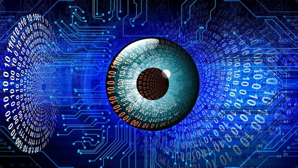 Auge Cyber Schaltung Zukunft Technologie Konzept Hintergrund — Stockfoto