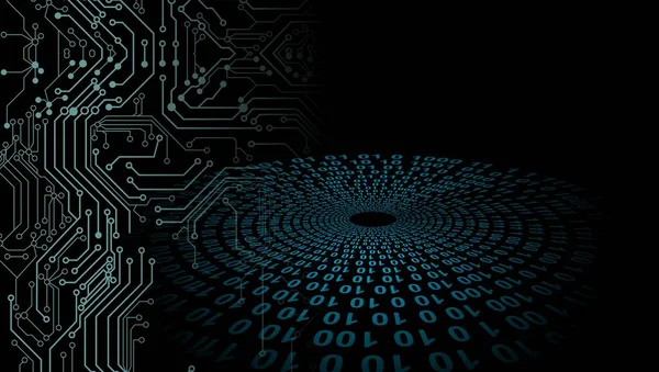 Mavi devre kartı ile soyut arkaplan