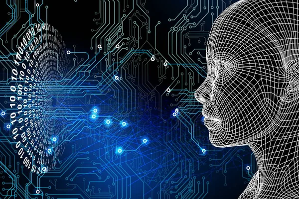 İnsan beyniyle soyut arkaplan