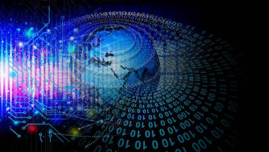 Soyut dijital arka plan, bilim ve teknoloji konsepti. genel iş