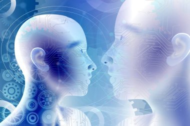 Beyin teknolojisi kavramı. 3d illüstrasyon