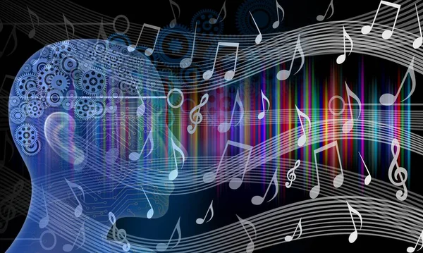 Muzieknoten Met Muzieknoot — Stockfoto