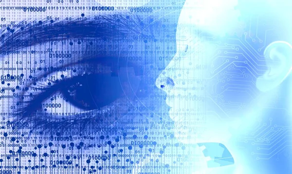 Hintergrund Des Cybersicherheitskonzepts Abstrakte Futuristische Virtuelle Computertechnologie Digitalen Binärcode Vektorillustration — Stockfoto