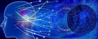 Soyut teknoloji geçmişi. Fütürist veri konsepti. 3d oluşturma