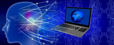 dünya haritası ve küresi olan dizüstü bilgisayar