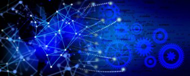 vites ve dişli tekerlekleri olan soyut arkaplan