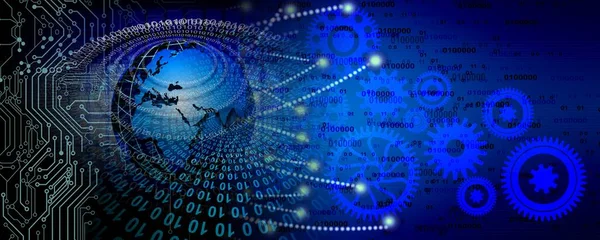 Vitesli ve devre teknolojili soyut duvar kağıtları. siber iş