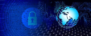 soyut internet güvenlik teknolojisi, dijital arkaplan