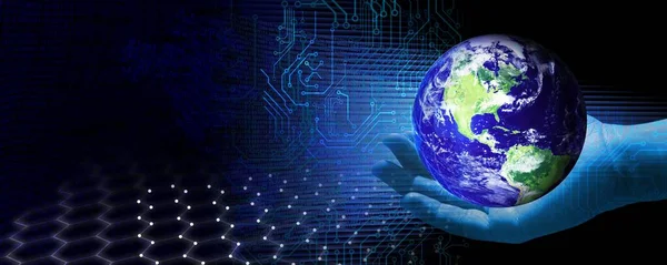 Dünya ve dünya ile soyut arkaplan