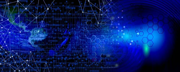 Soyut teknoloji ve bağlantı kavramına sahip arkaplan