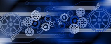 dişli tekerlek kavramına sahip teknoloji arka planı.