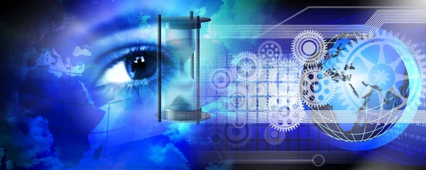 Dijital arayüzle gözün birleşik görüntüsü