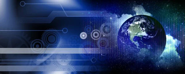 Küre ve ikili kodlu soyut arkaplan