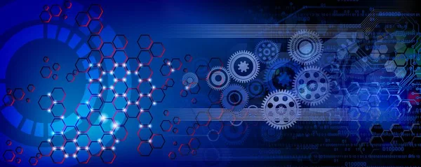 Vites ve dişli tekerlekleri olan soyut teknoloji arka planı. vektör illüstrasyonu