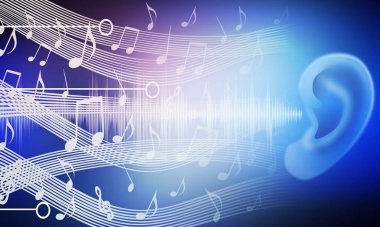 müzik arkaplanı ve notalar