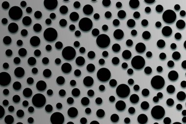 koyu pembe, daireli siyah vektör deseni.