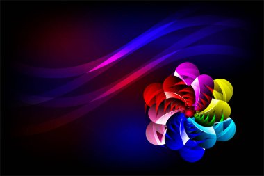 Renkli satırlarla soyut arkaplan