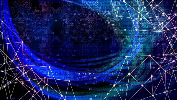 dijital veri teknolojisi arka planı. 3d oluşturma