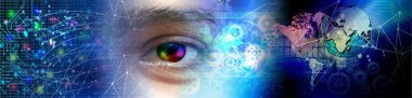 göz siber devre gelecekteki teknoloji konsepti