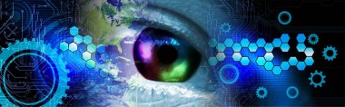 göz siber devre gelecekteki teknoloji konsepti