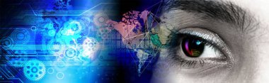 göz siber teknoloji konsepti