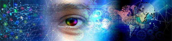 göz siber devre gelecekteki teknoloji konsepti