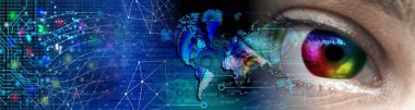 göz siber devre gelecekteki teknoloji konsepti