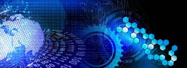 İkili kodlu teknoloji arka planının dijital bileşimi