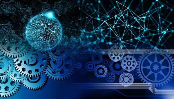 abstract background with gears and gear wheels. 3d rendering