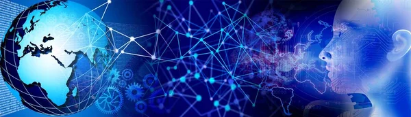 Soyut arka plan, fütürist teknoloji konsepti. küresel ağ. Bu illüstrasyonun ögeleri