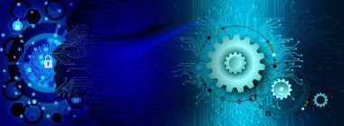 Vites ve dişli tekerlekleri olan soyut bir arka plan. Teknoloji konsepti 3d oluşturma