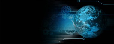 Soyut arkaplan. Küresel bir dünya haritası. Dijital teknoloji. ağ konsepti. küresel bağlantı ve bilim