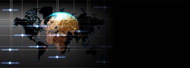 Küresel dijital dünya. soyut arkaplan