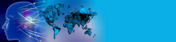 Küresel Kavramına Sahip Dünya Haritası — Stok fotoğraf