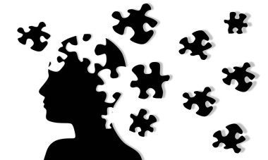 puzzle parçaları ile insan kafası