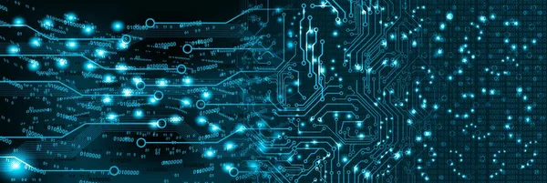 Mavi ve beyaz noktalı soyut teknoloji arka planı