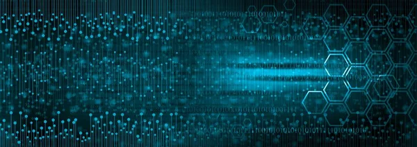 Altıgen ve noktalı soyut bir arkaplan. Teknoloji konsepti 3d oluşturma