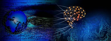 Siber devre gelecekteki teknoloji arka planı kavramı.