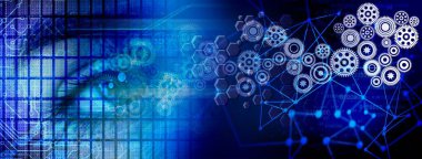 vites ve dişli tekerlekleri olan soyut arkaplan