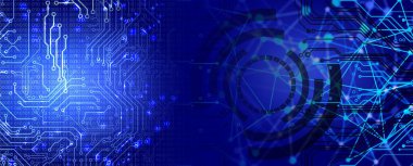 Devre kartlı soyut teknoloji arkaplanı.