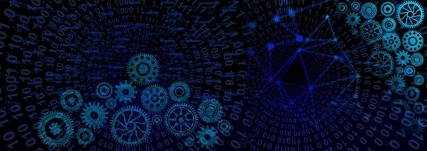 Vites ve dişli tekerlekleri olan soyut bir arka plan. vektör illüstrasyonu