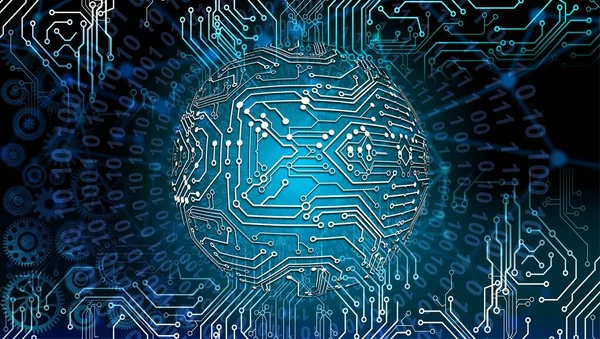 Devre kartı ile soyut arkaplan