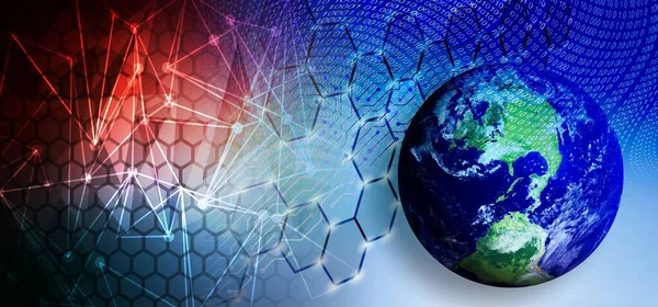 küresel ağ ve internet konsepti. 3d oluşturma