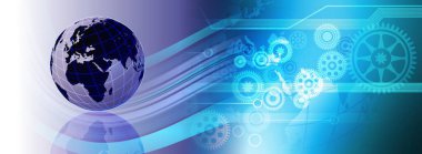 Küre ve ikili kodlu soyut arkaplan