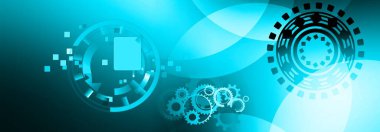 Vites ve dişli tekerlekleri olan soyut bir arka plan. vektör illüstrasyonu