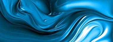 Soyut arkaplan. Güzel, lüks, saten bir kumaş. 3d görüntüleme, illüstrasyon.