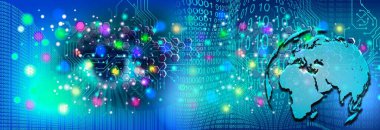 Soyut teknoloji geçmişi. internet ve ağ bağlantısı kavramı.