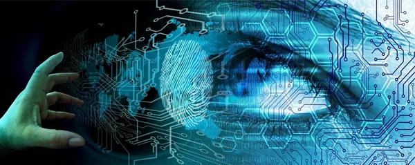 dijital yapay zeka kavramı arkaplan, 3D görüntüleme