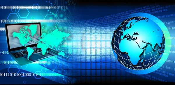 küresel ağ konsepti. 3d illüstrasyon